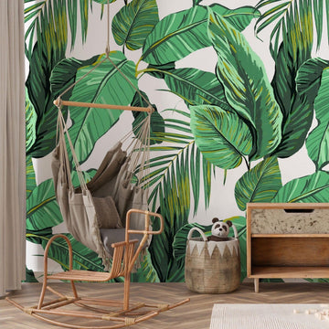 Leafy Greens (white) Mural