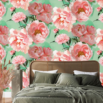 Peony Burst Mural