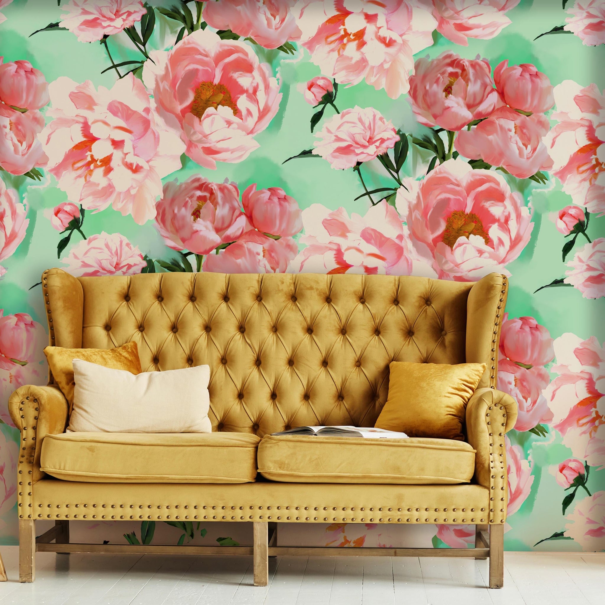 Peony Burst Mural