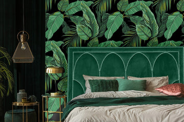 Leafy Greens (black) Mural